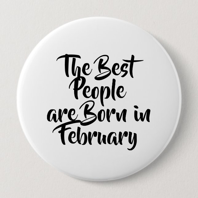 "February" Birthday Button (Front)