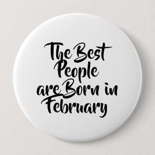 "February" Birthday Button