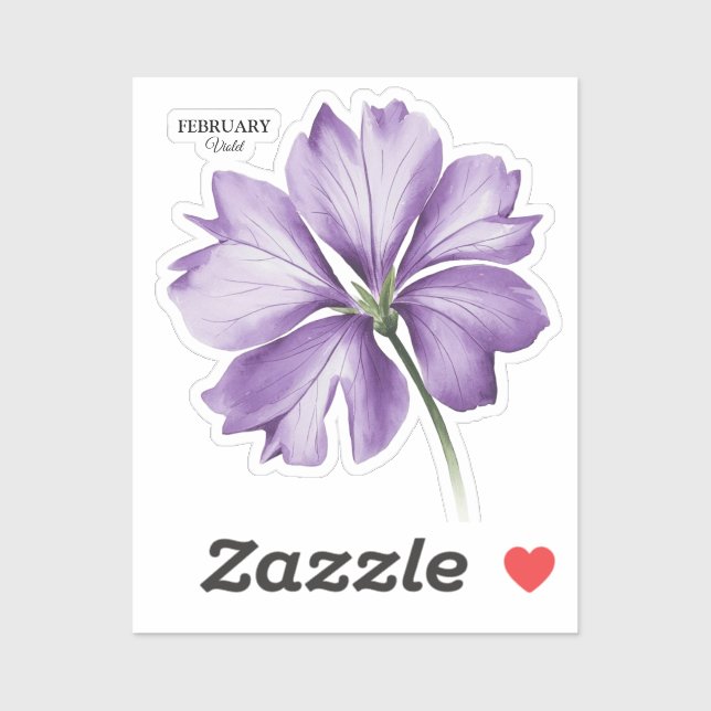 February Birthday Flower: Violet Personalized Gift (Sheet)