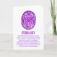 February Birthstone Amethyst Birthday Watercolor