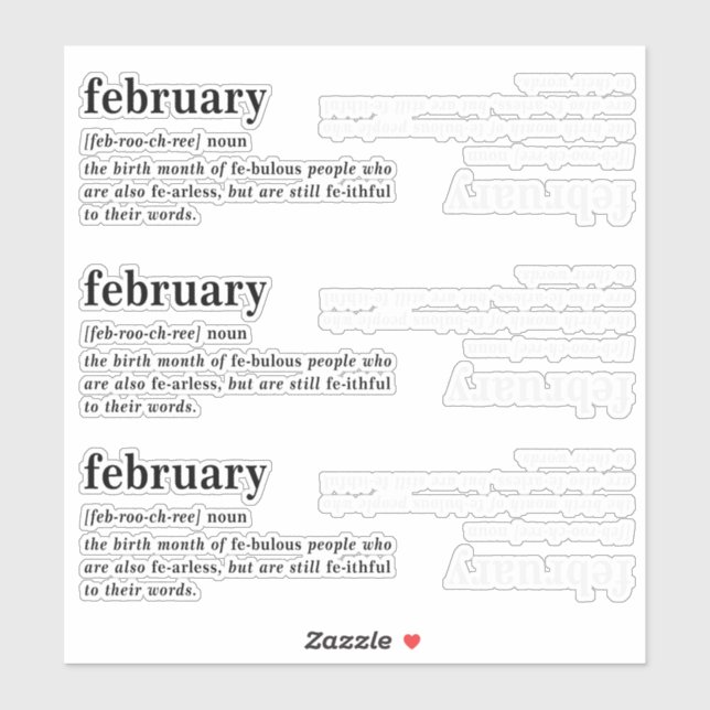 February Definition Birthday (Sheet)