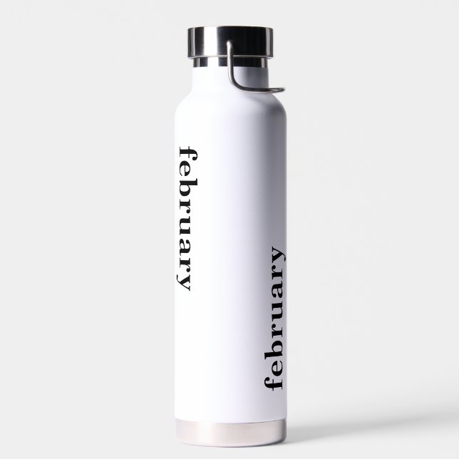 February Definition Birthday Water Bottle (Left)