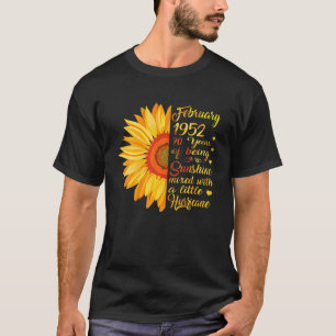 February Girl Made In 1952 70Th Sunshine Hurricane T-Shirt