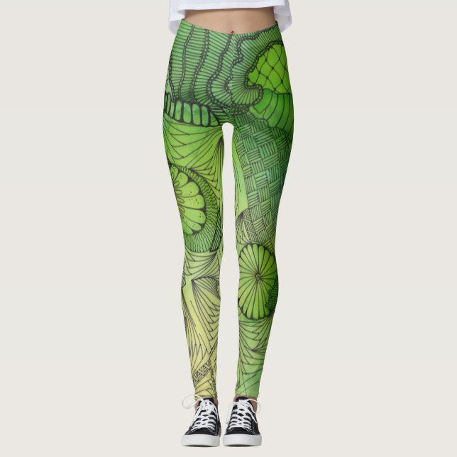 February Green Leggings (Front)
