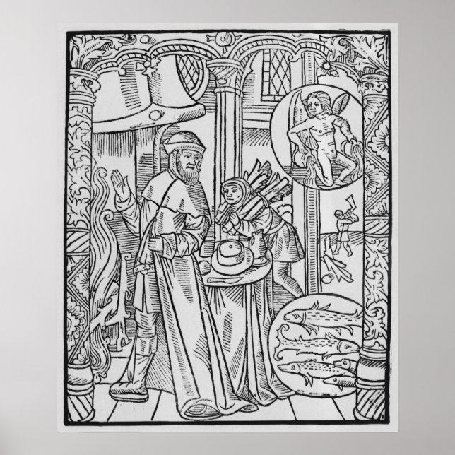 February, interior scene, Aquarius Poster (Front)