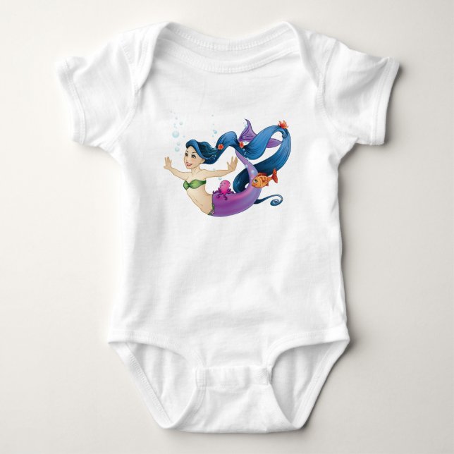 February Mermaid Baby Bodysuit (Front)