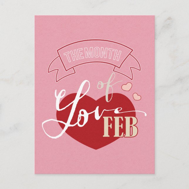 February - Month of love Postcard (Front)