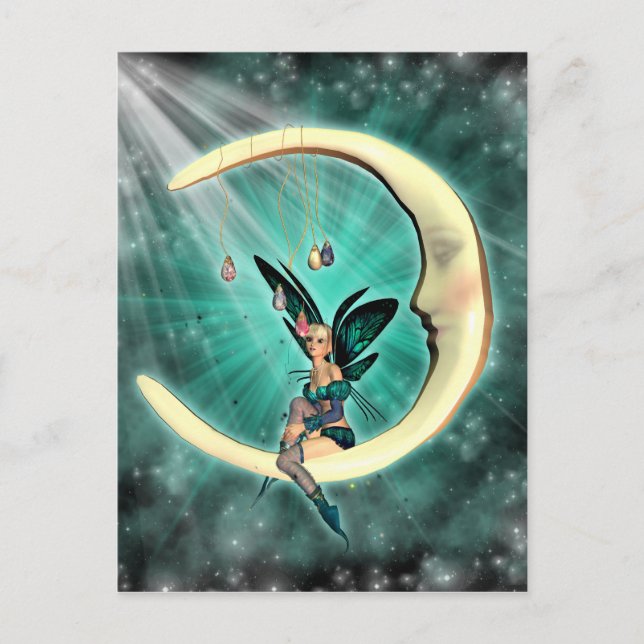 February Moon Fairy Fantasy Post Card (Front)