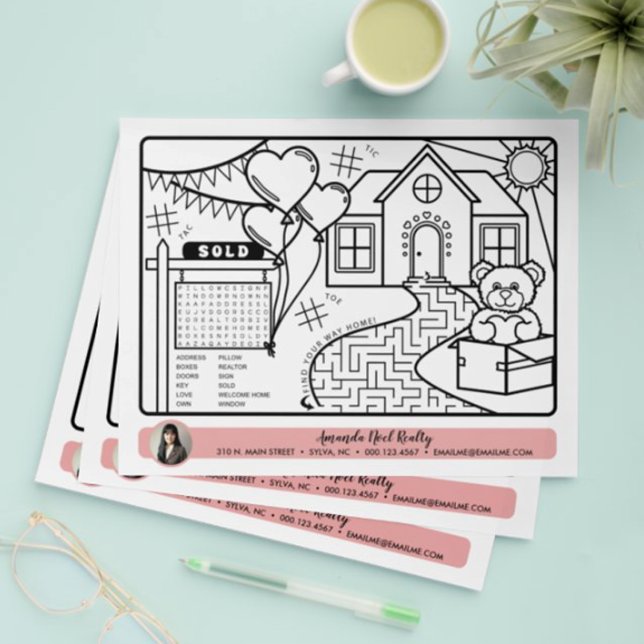 february realtor open house colouring activity pag flyer (Creator Uploaded)