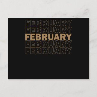 February Shadow Black History Month Announcement Postcard