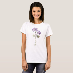 February Violet Birth Month Flower T-Shirt