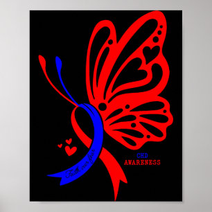 February We Heart Awareness Chd Awareness Butterfl Poster