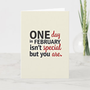 February You Are Always Special Card