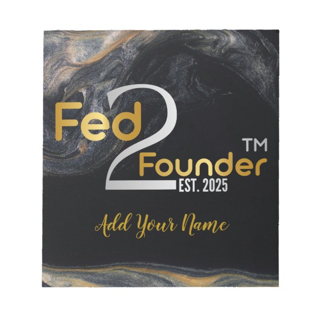 Fed2Founder Plate Notepad (Front)