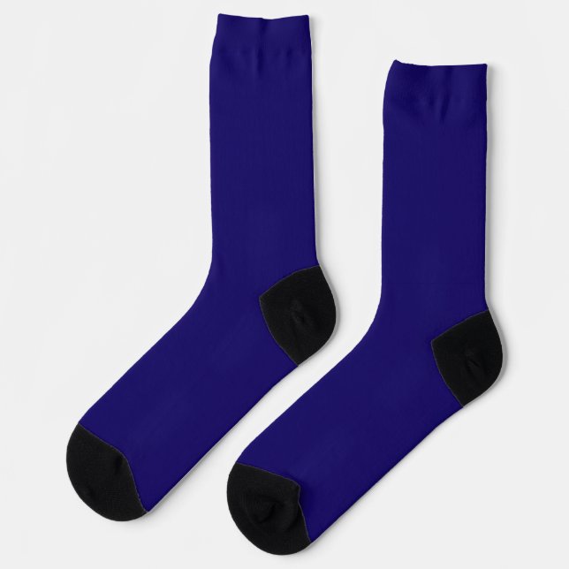 Federal Blue ZSolid Plain Colour  Socks (Left)