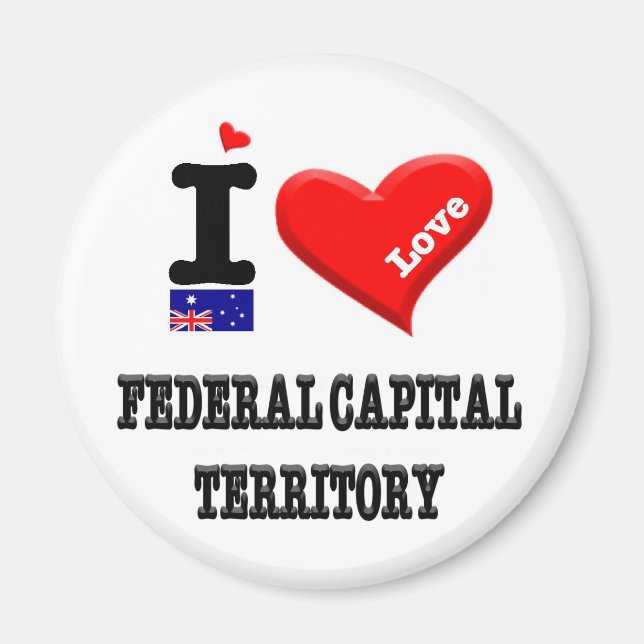 FEDERAL CAPITAL TERRITORY - I Love Magnet (Front)