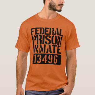 Federal Prison Inmate Funny Jail Halloween Costume T-Shirt