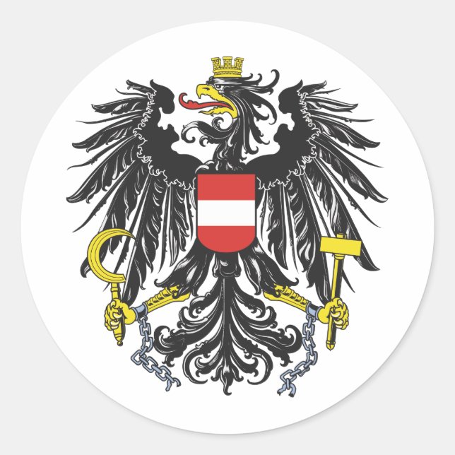 Federal Republic of Austria Classic Round Sticker (Front)