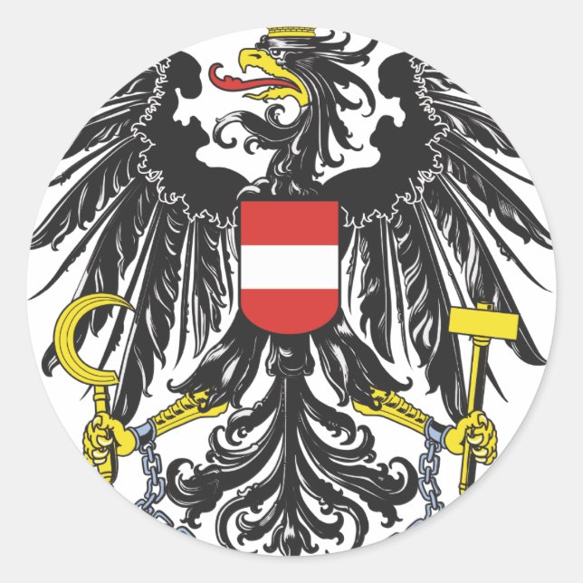 Federal Republic of Austria Classic Round Sticker (Front)