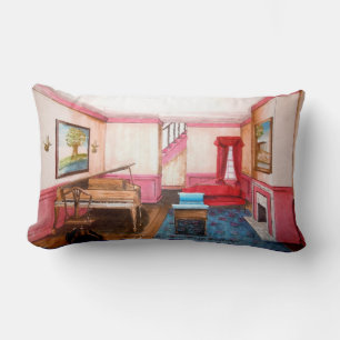 Federal Style Rendered Perspective Of Room With Pi Lumbar Cushion