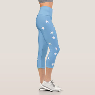 Federated States of Micronesia Flag Capri Leggings