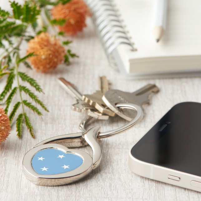 Federated States of Micronesia flag Key Ring (Side)