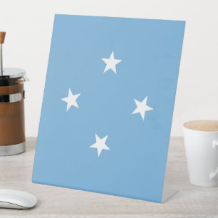 Federated States of Micronesia flag Pedestal Sign