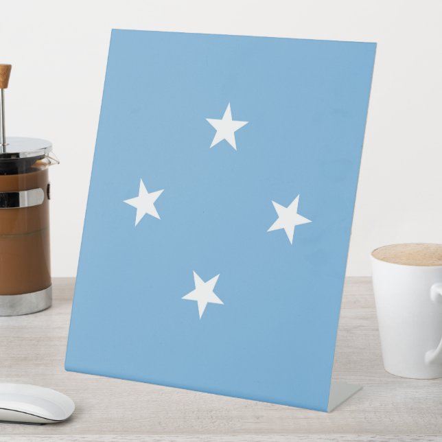Federated States of Micronesia flag Pedestal Sign (In SItu)