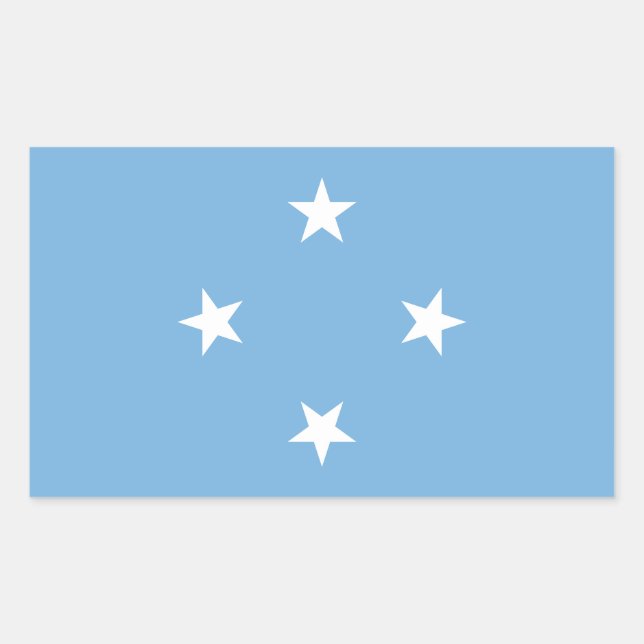 Federated States of Micronesia Flag Rectangular Sticker (Front)
