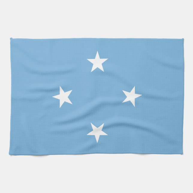 Federated States of Micronesia Flag Tea Towel (Horizontal)