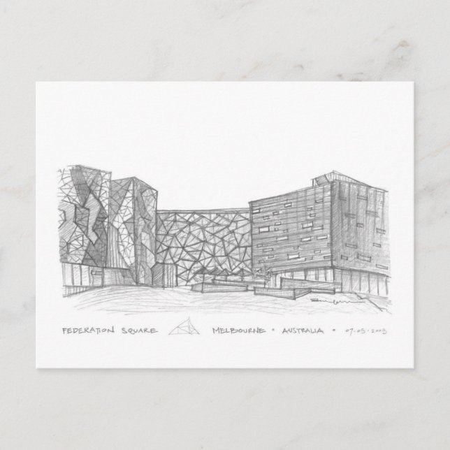 Federation Square, Melbourne, Australia Postcard (Front)