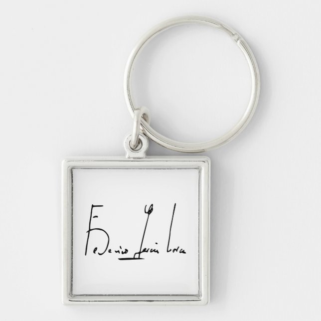 Federico García Lorca signature Keychain (Front)