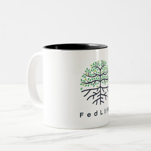 FedLIFE 11 oz. Two-Tone Coffee Mug (Front Left)