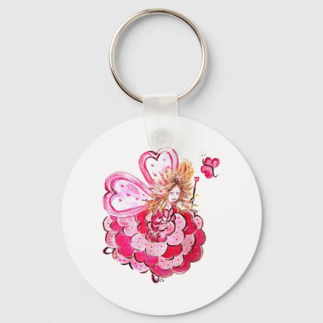 Fée du coeur papillon Colineandco Key Ring (Front)