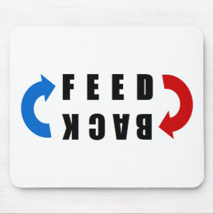 Feed back red and blue mouse pad
