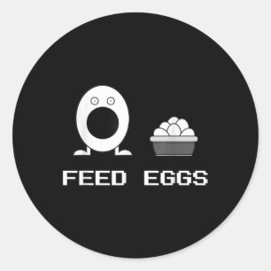 Feed Eggs I Think You Should Leave Comedy Funny Ga Classic Round Sticker