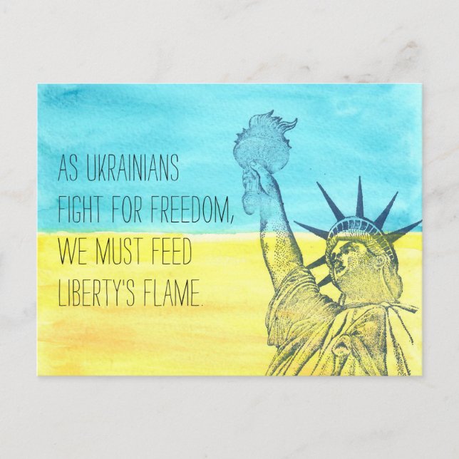 Feed Liberty&#x27;s Flame Postcard (Front)
