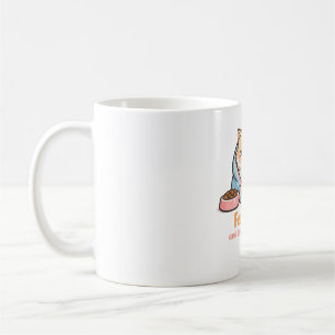 Feed Me and Leave Me Alone Funny Sleepy Cat Coffee Mug