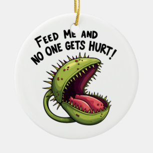 Feed Me and No One Gets Hurt Venus flytrap Plant Ceramic Tree Decoration