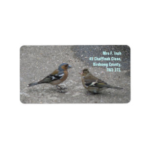 Feed Me Chaffinch Custom Address Labels