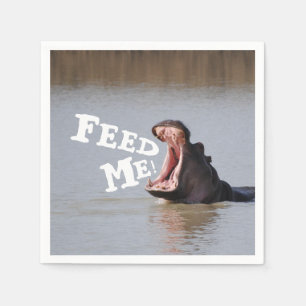Feed Me! Hippo Funny Napkin