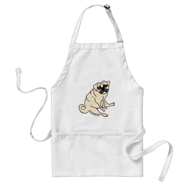Feed Me Now Pug Apron (Front)