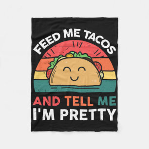 Feed Me Taco-shirt Kids Women Mexican Tuesday Funn Fleece Blanket