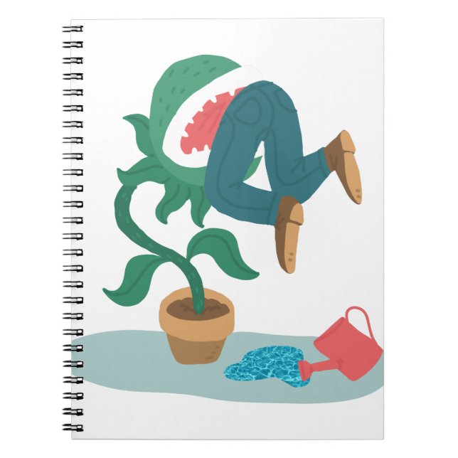 feed me venus flytrap spiral notebook (Front)