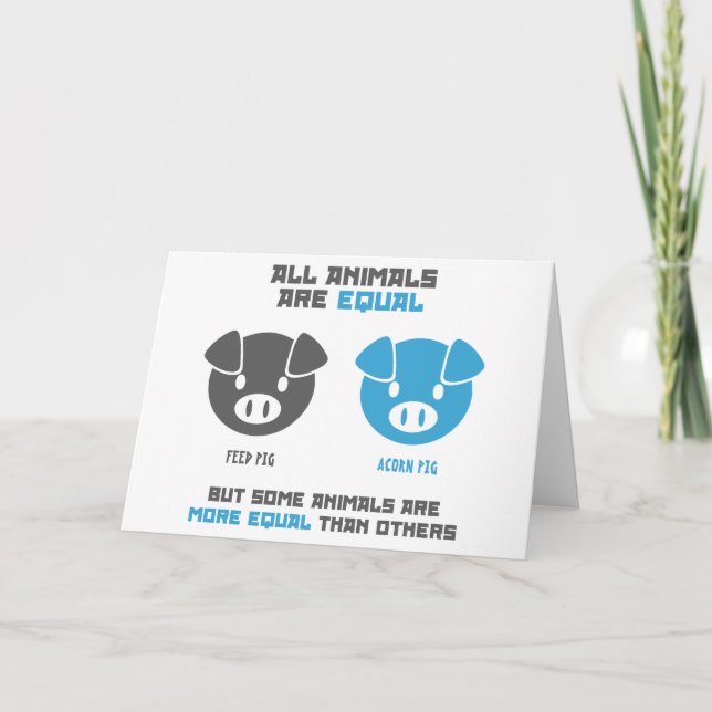 Feed Pig, Acorn  Card (Front)