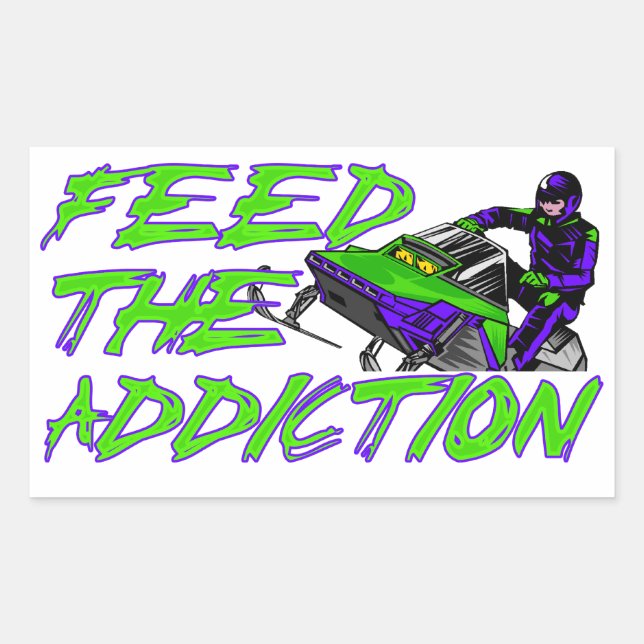 Feed The Addiction Rectangular Sticker (Front)