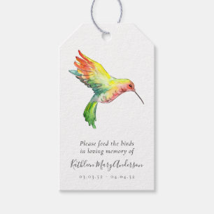 Feed the Birds in Loving Memory Funeral Gift Tags