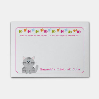 Feed the Cat Post it Notes