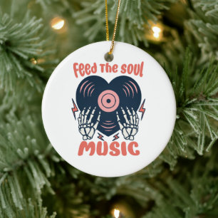 feed the soul music ceramic tree decoration