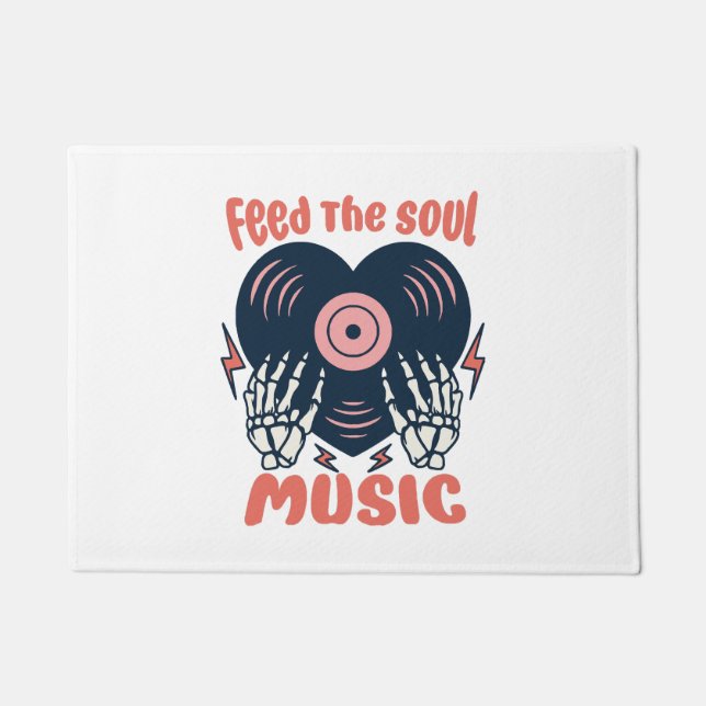 feed the soul music doormat (Front)